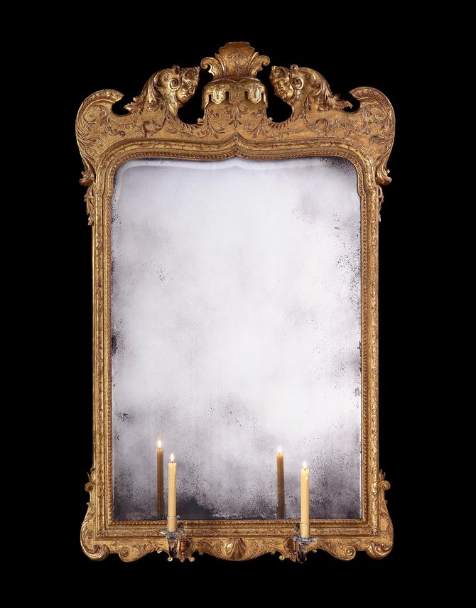 James Moore &amp; John Gumley - A George I gesso and giltwood mirror | MasterArt